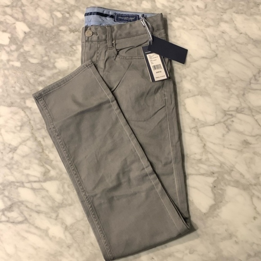 Vineyard Vines “leeward Luxe” 5 pocket pants, gray harbor, 30x32, NWT